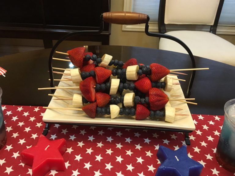 Patriotic Fruit Kabobs
