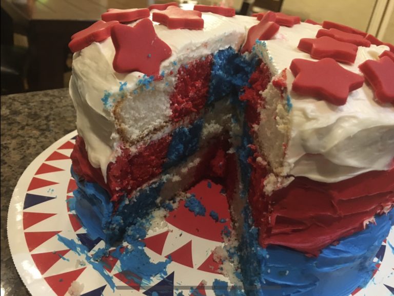 4th of July Dessert: Checkerboard Cake