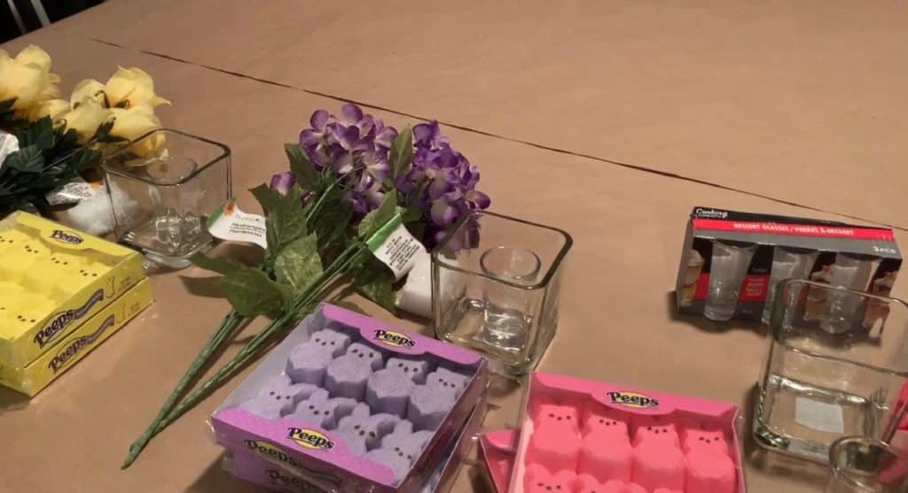 Easter Peeps Decoration with florals