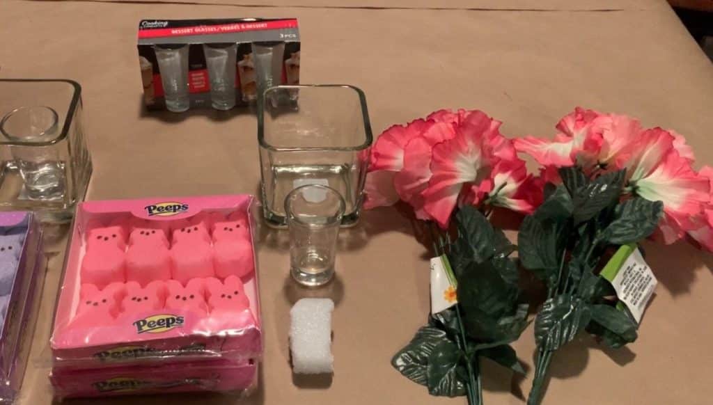 Easter Peeps Decoration with florals