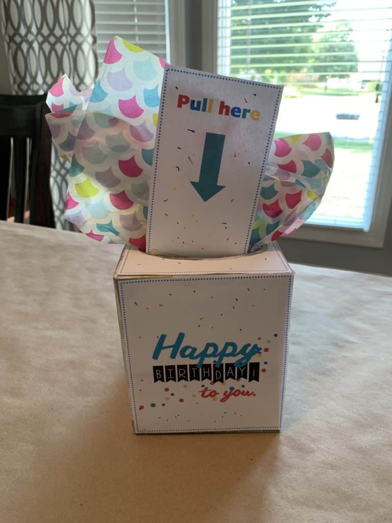 Birthday Money Box Gift with Free Printable.