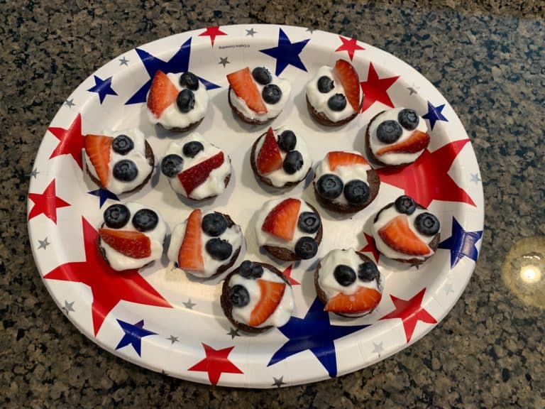 Patriotic Brownie Bites
