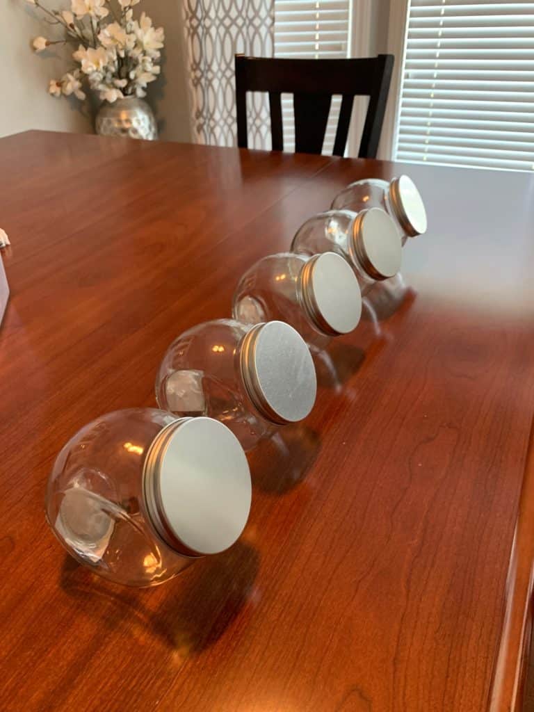 Dollar Tree Organization jars - only $1 each, not decorated yet