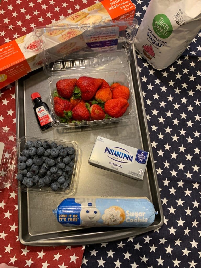 Flag Fruit Pizza Ingredients
