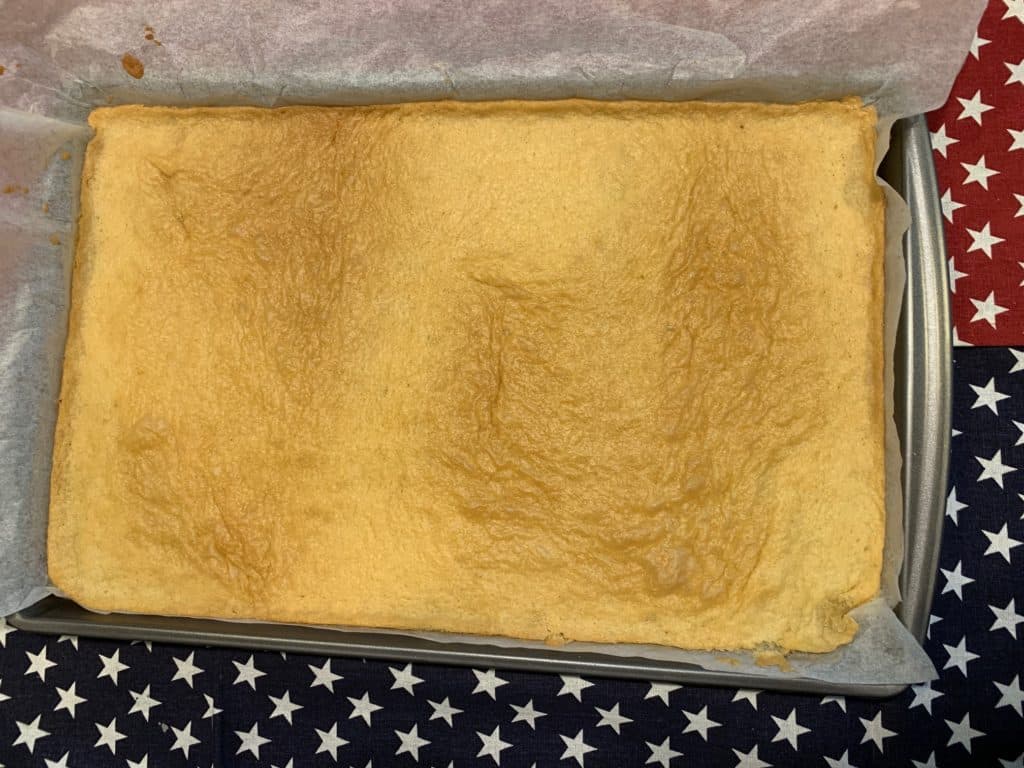 sugar cookie crust for a flag fruit pizza