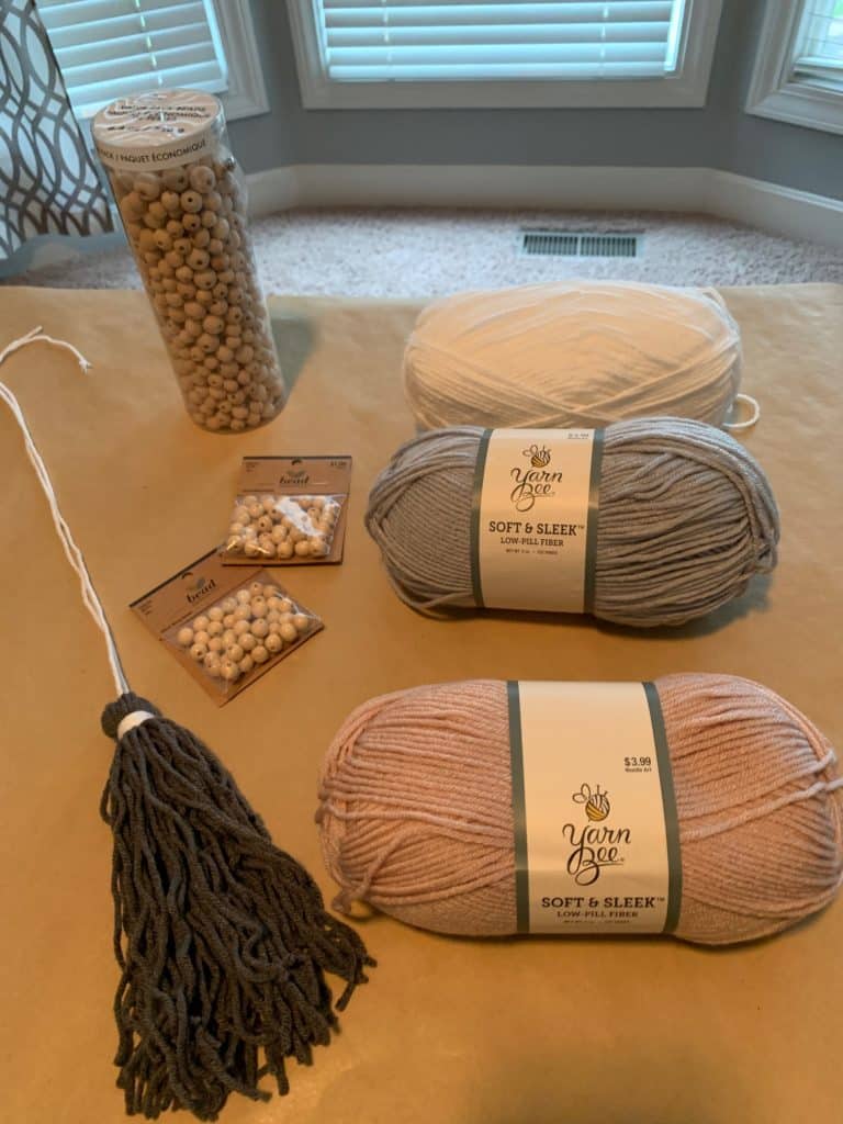 supplies to make a BoHo Tassel Garland, inspired by Pottery Barn Teen