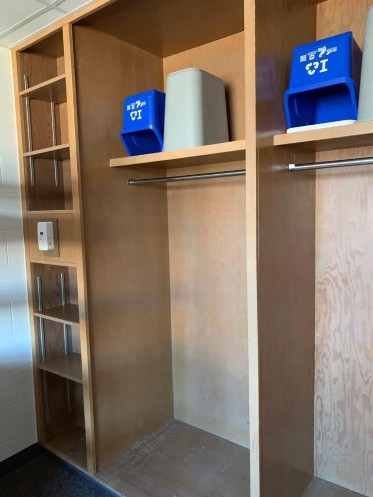 Dorm Room Tour Closet Before