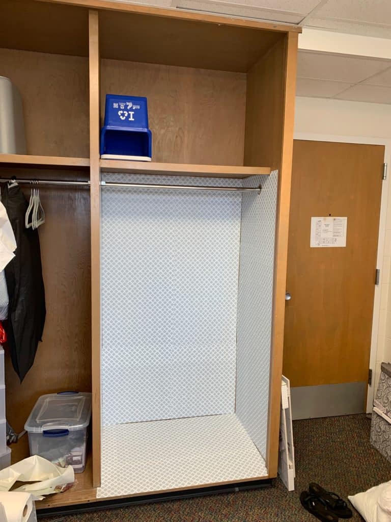 Dorm Room Tour Closet AFTER