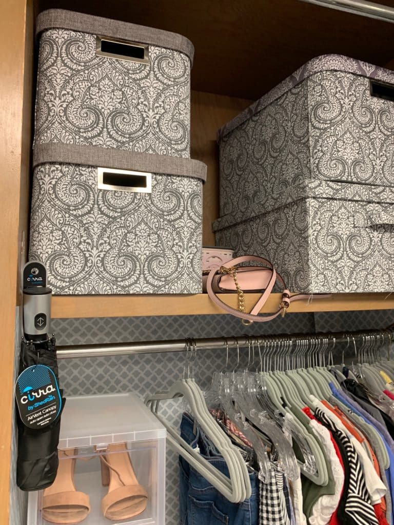 Dorm Room Tour Closet AFTER