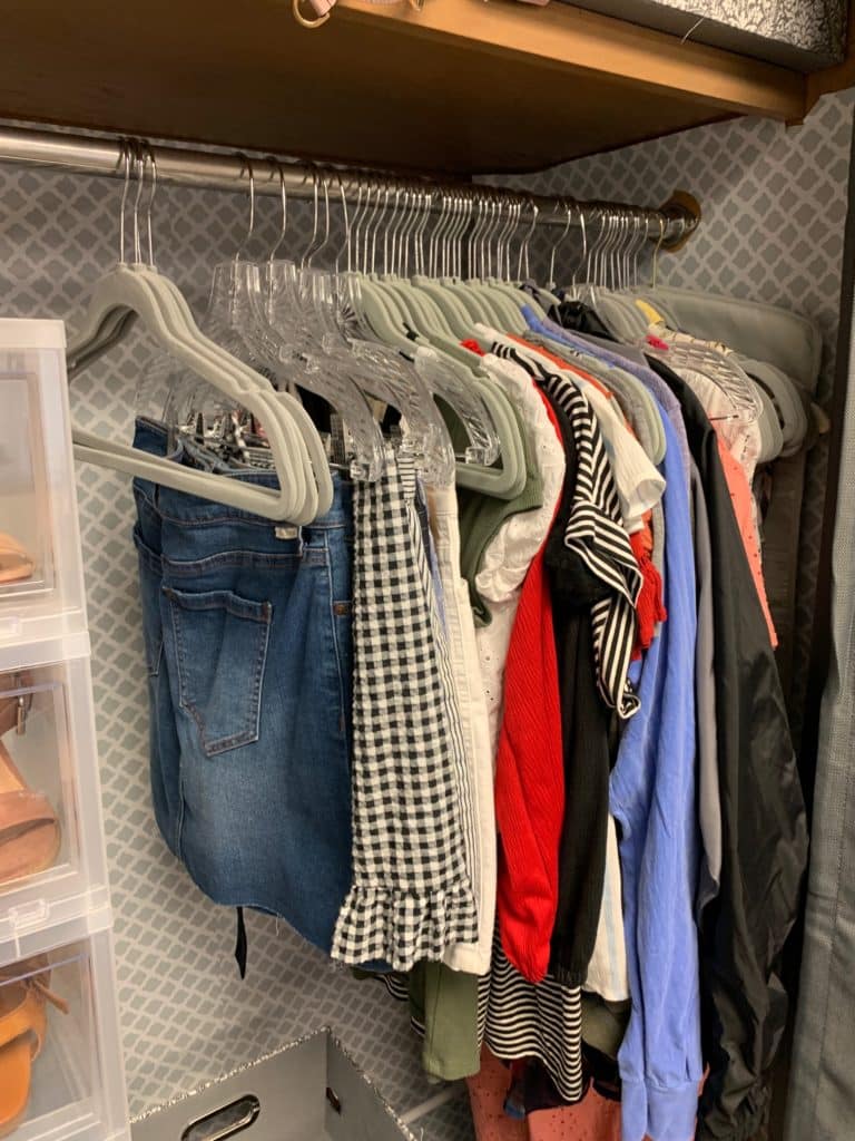 Dorm Room Tour Closet AFTER