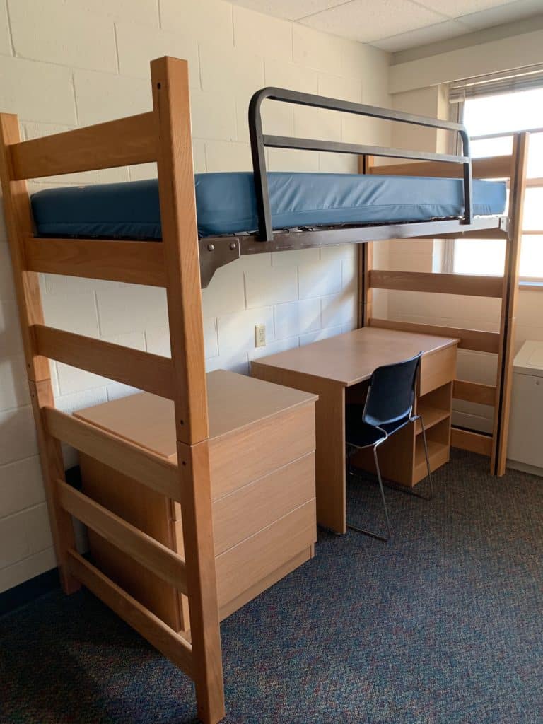 Dorm Room Tour - Bed and Desk