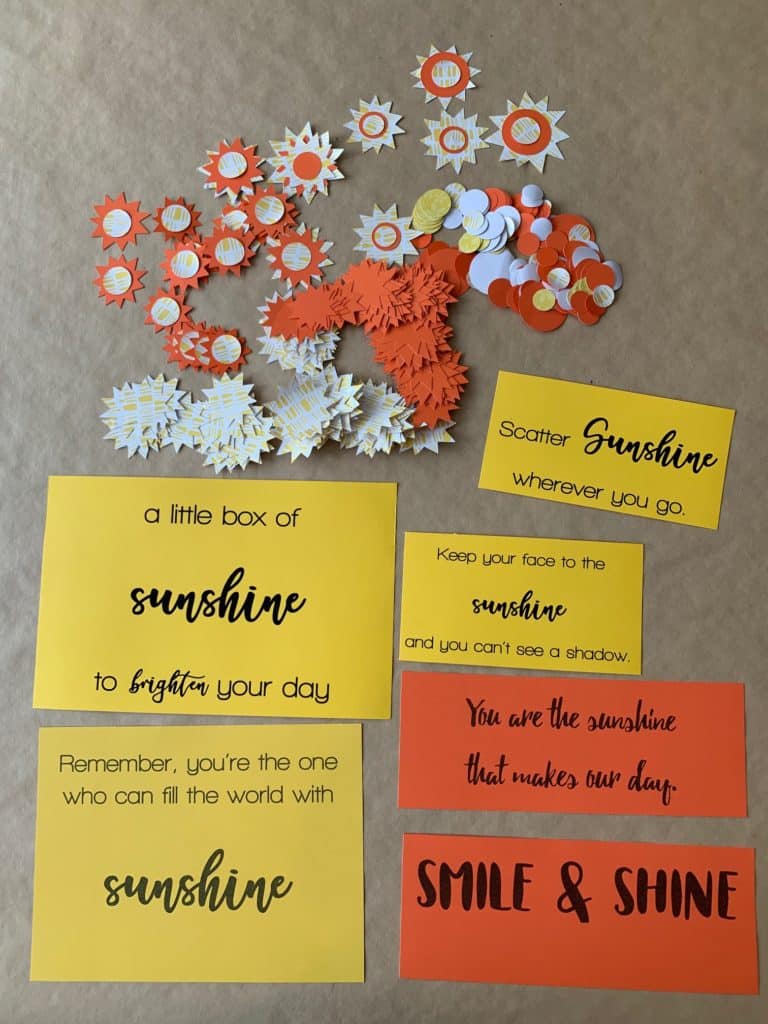 free printable for sunshine care package