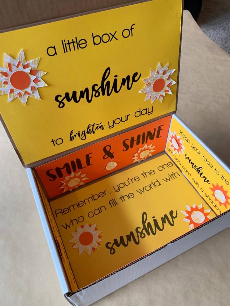 college care package - box of sunshine