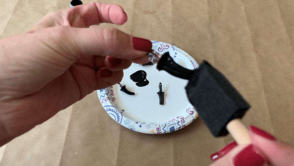 Painting pumpkin stem