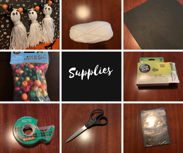 Supplies for Halloween Decor with Dollar Tree beads