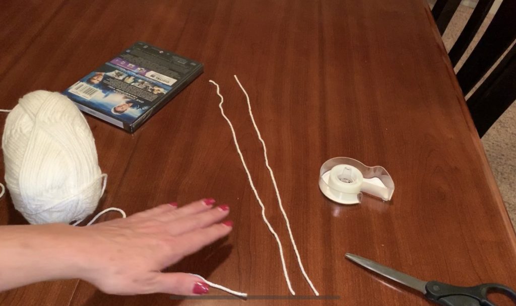 strands of yarn for tassel