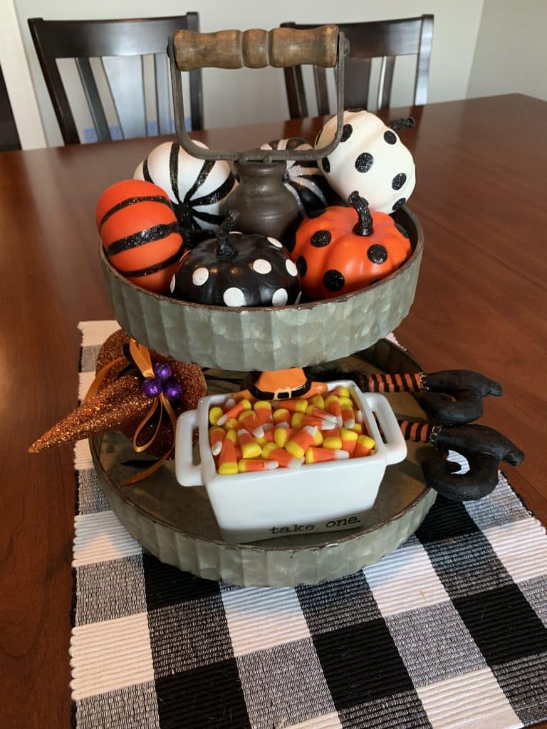 Halloween tiered tray
