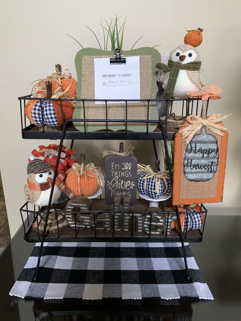 Fall Tiered Tray Decor