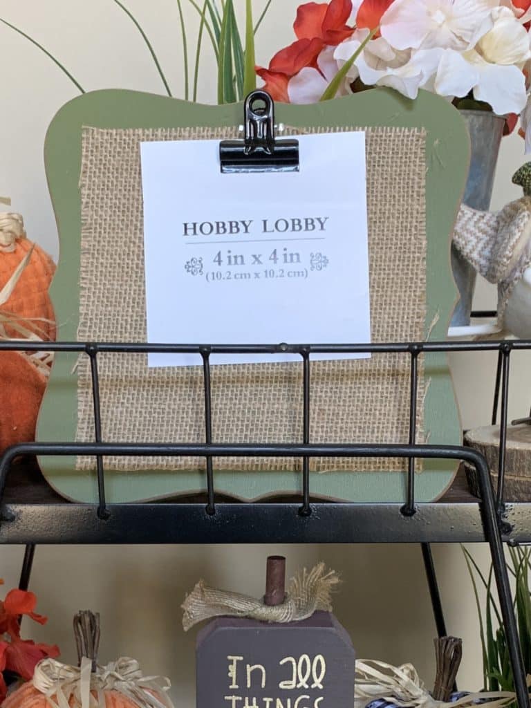 Hobby Lobby photo frame
