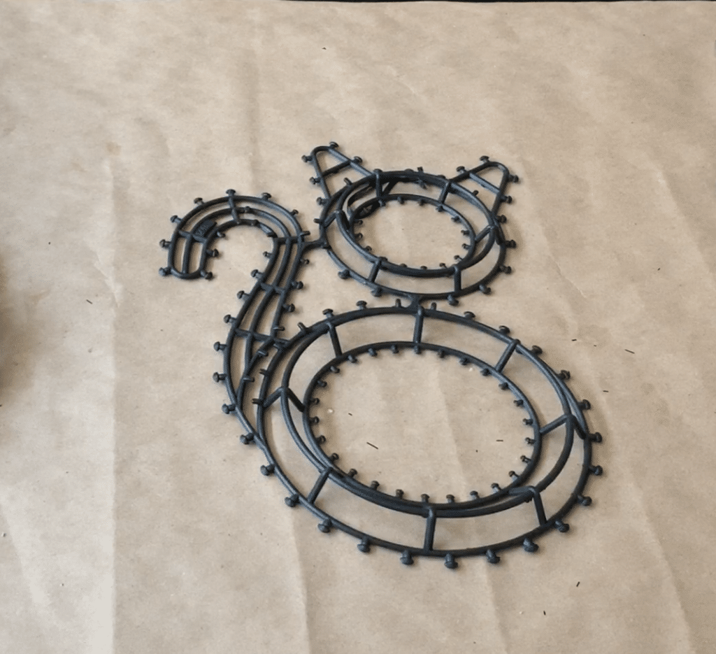 Halloween Decor DIY: Tinsel Cat from Dollar Tree