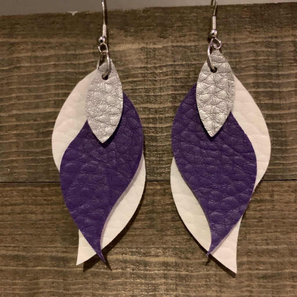 faux leather earrings