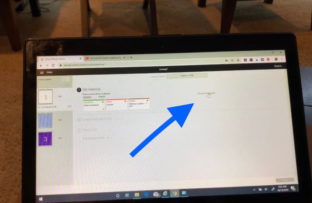 making diy faux leather earrings on cricut machine