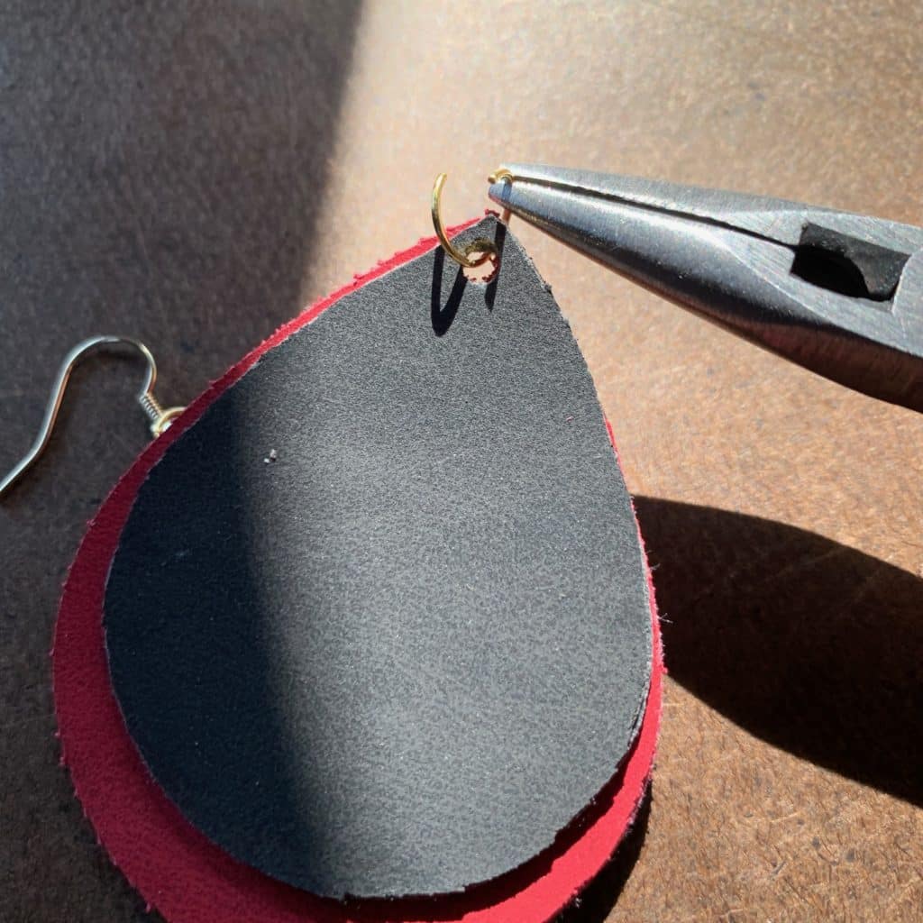 diy faux leather earrings