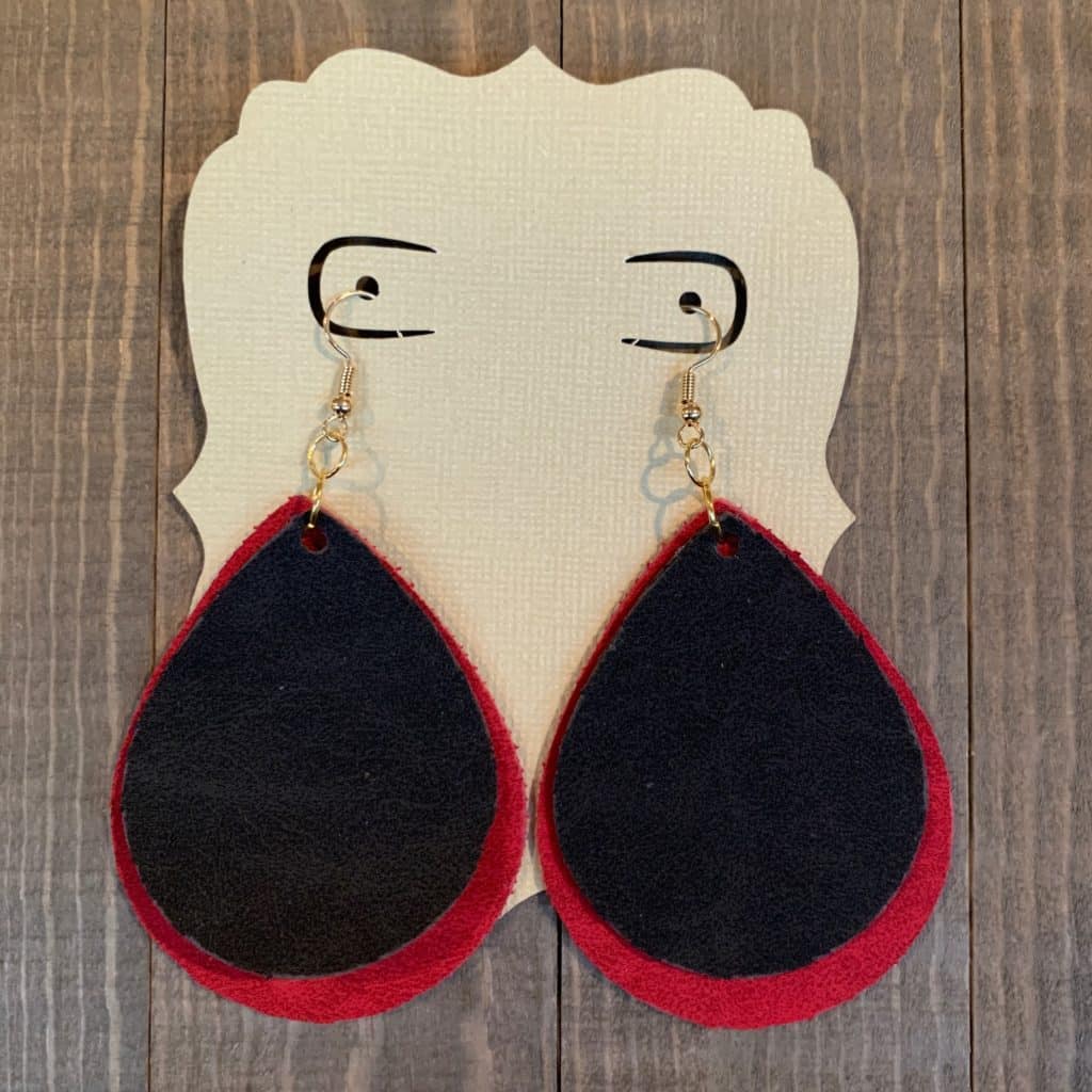 diy faux leather earrings