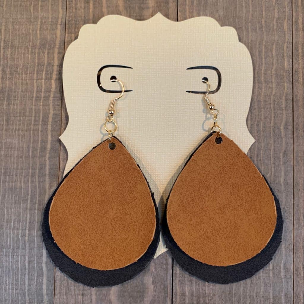 diy faux leather earrings