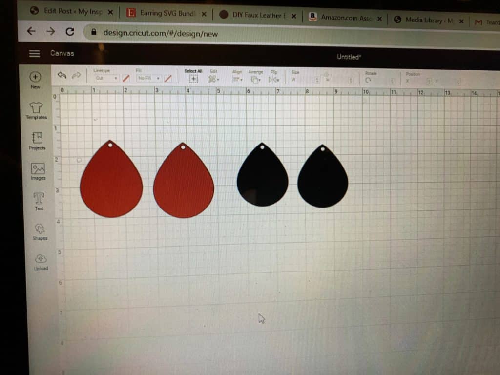 diy faux leather earrings