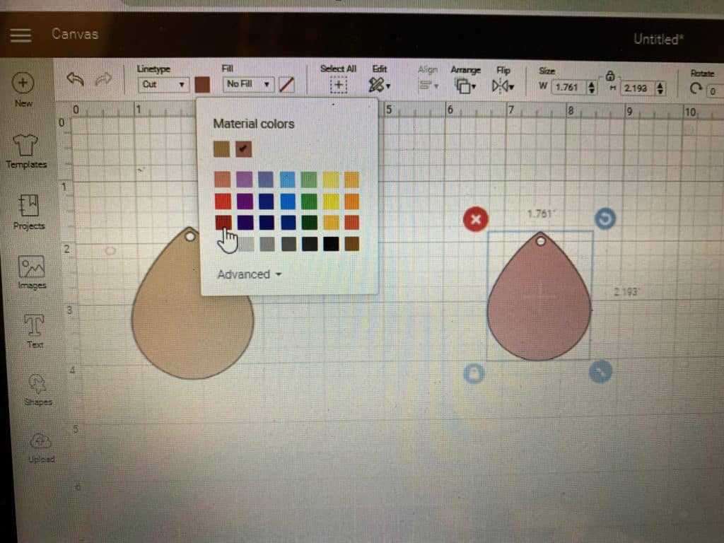 making diy faux leather earrings