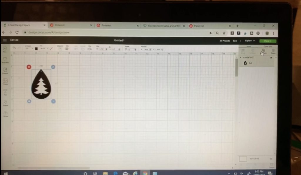 cricut design space for faux leather earrings