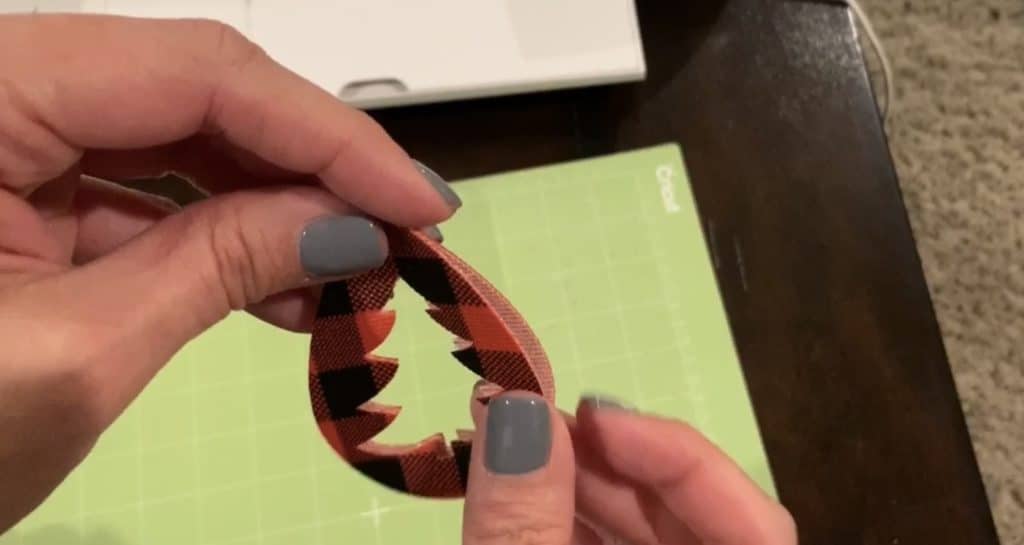 gluing vinyl together for faux leather earrings