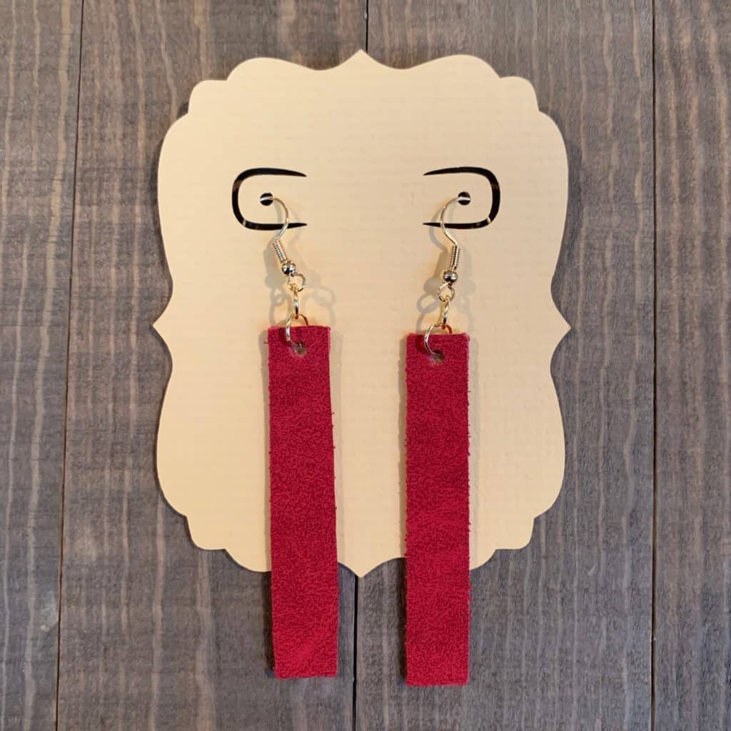making faux leather earrings
