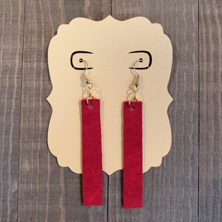 making faux leather earrings