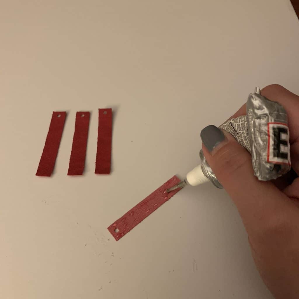making faux leather earrings