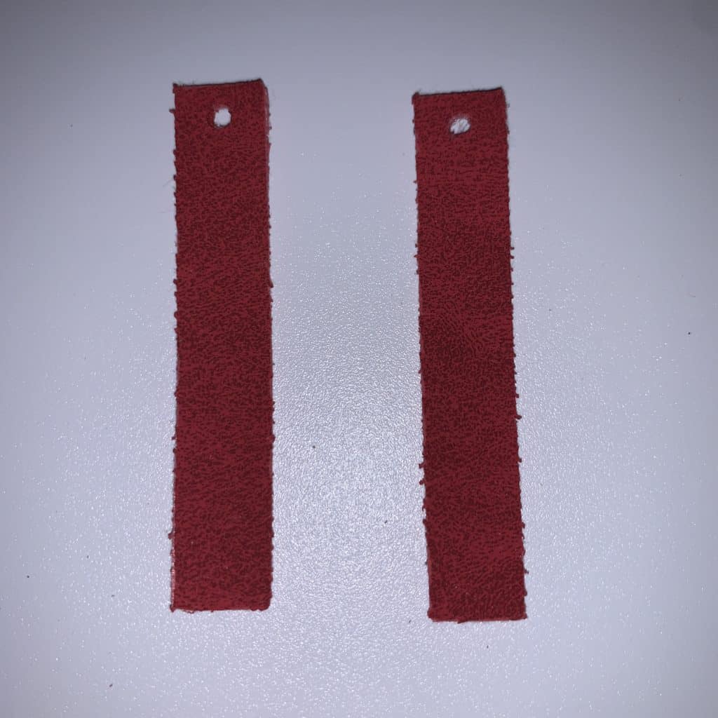 making faux leather earrings