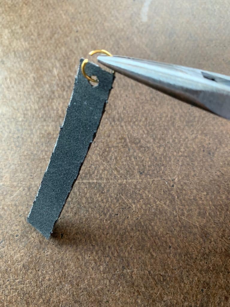making faux leather earrings