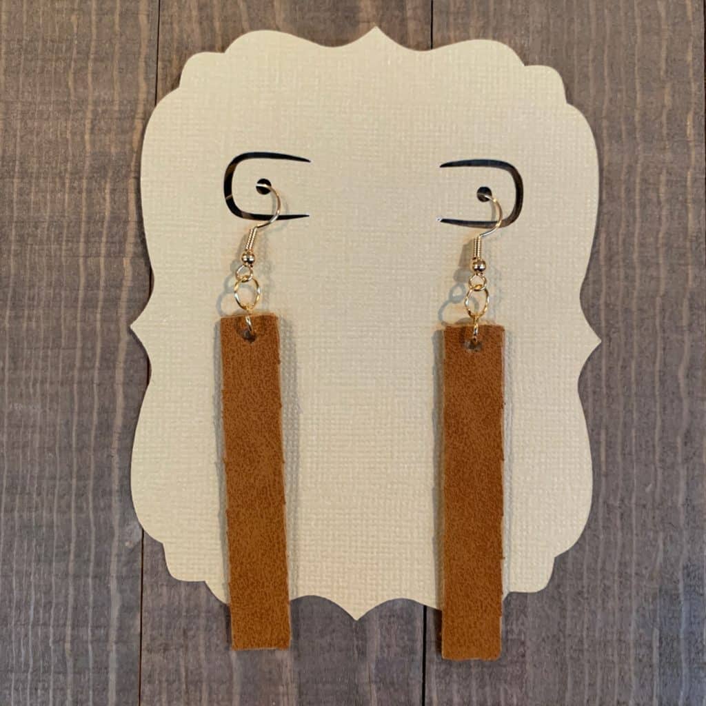making faux leather earrings