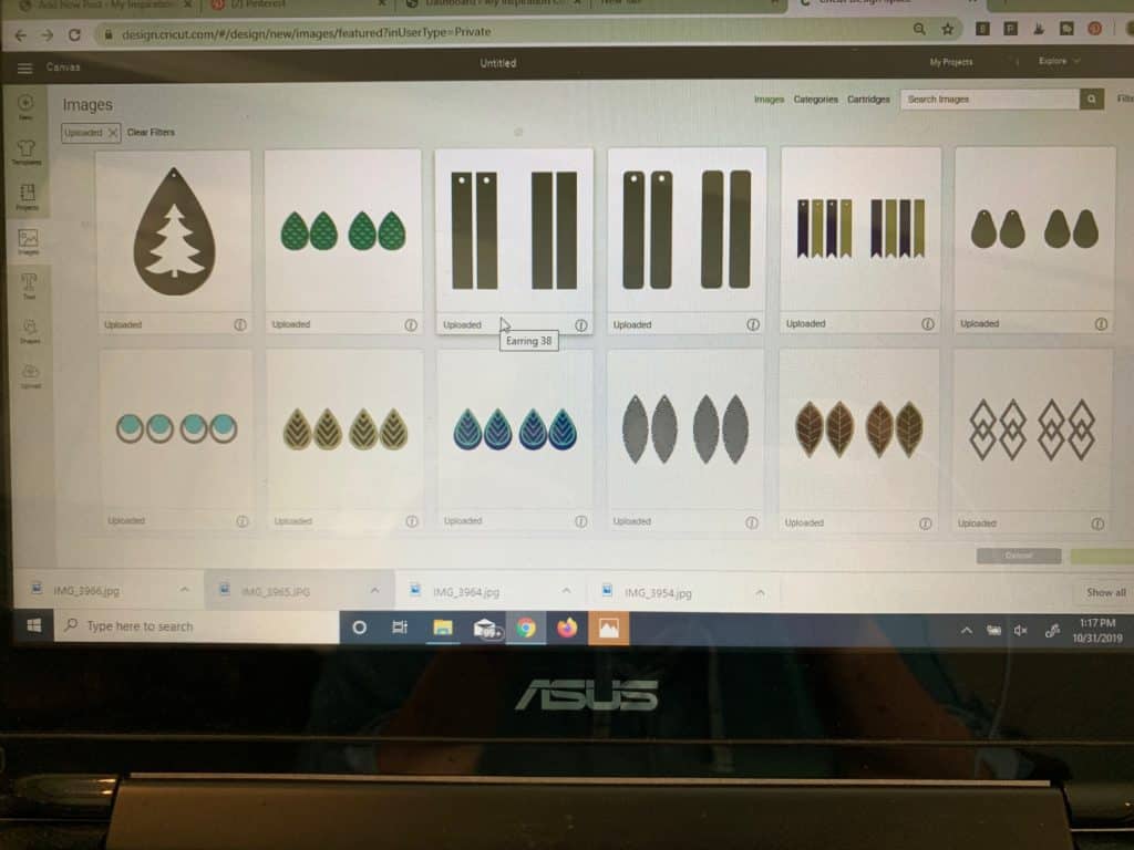 making faux leather earrings