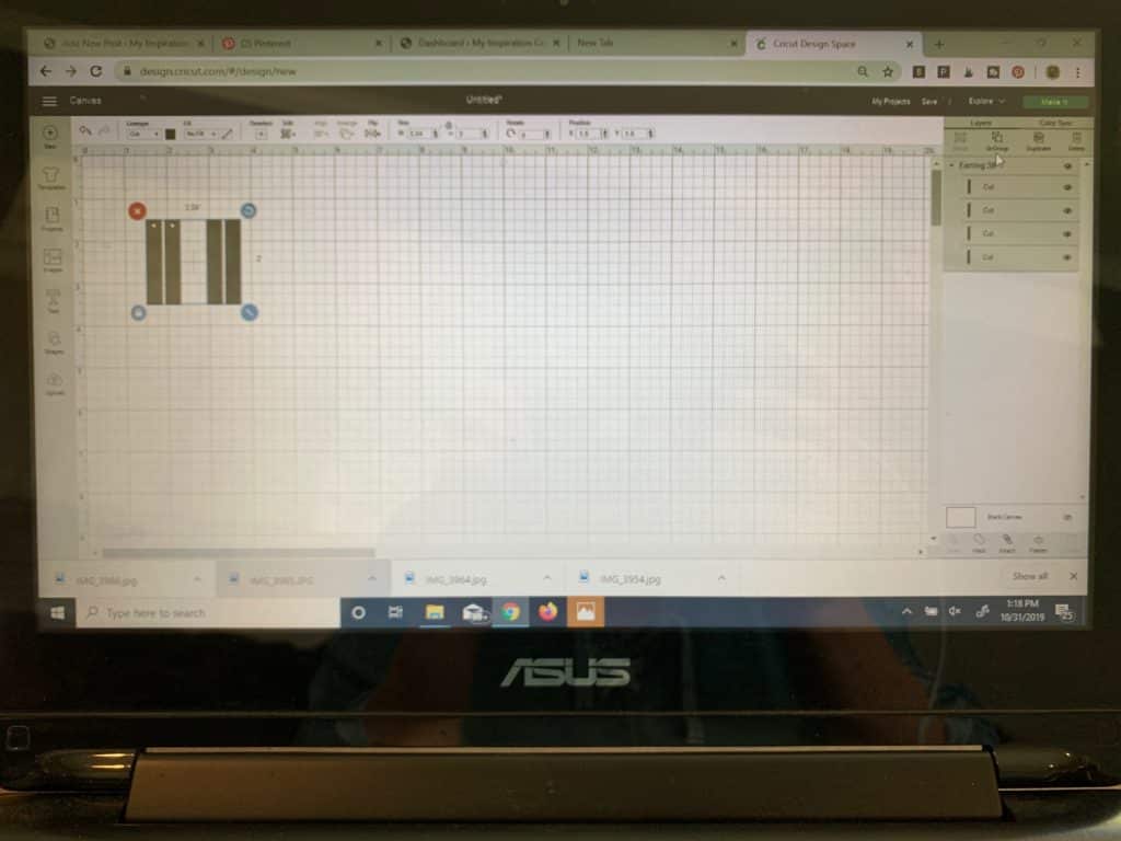 making faux leather earrings