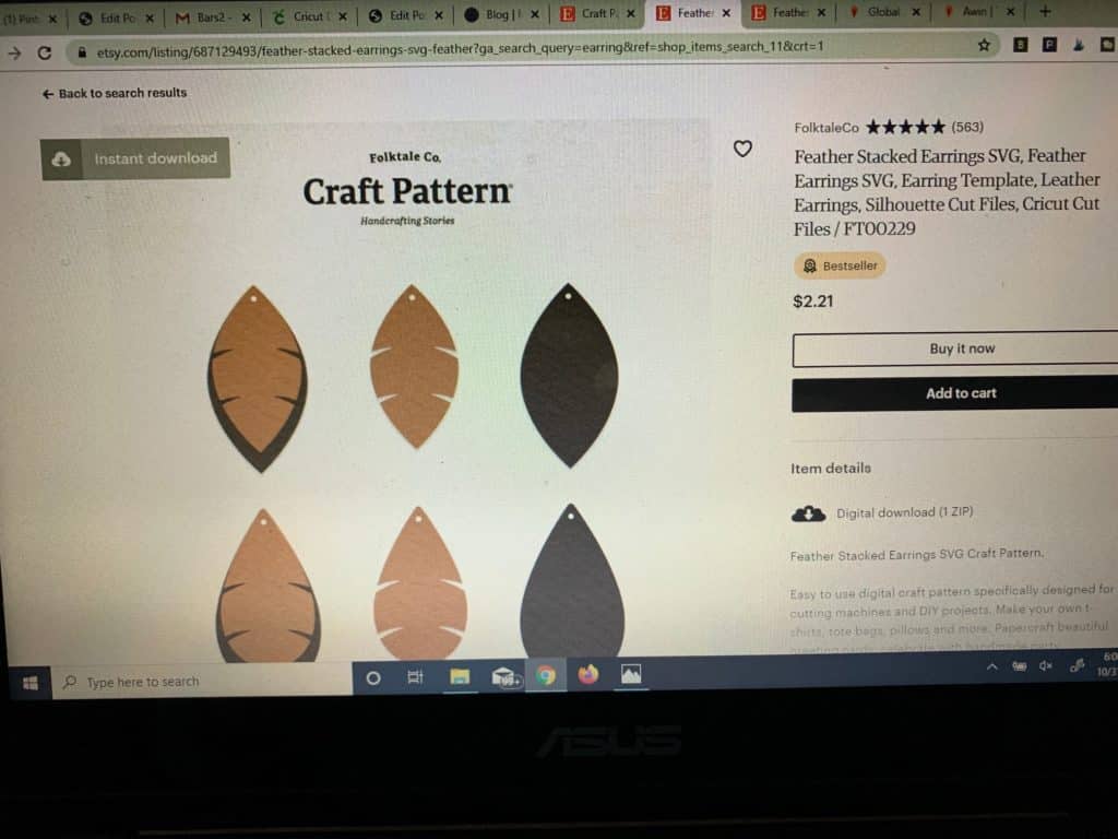 diy faux leather earrings