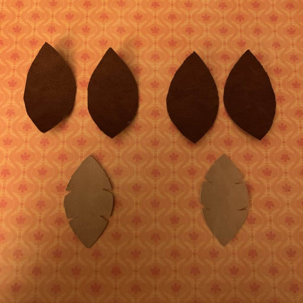 diy faux leather earrings