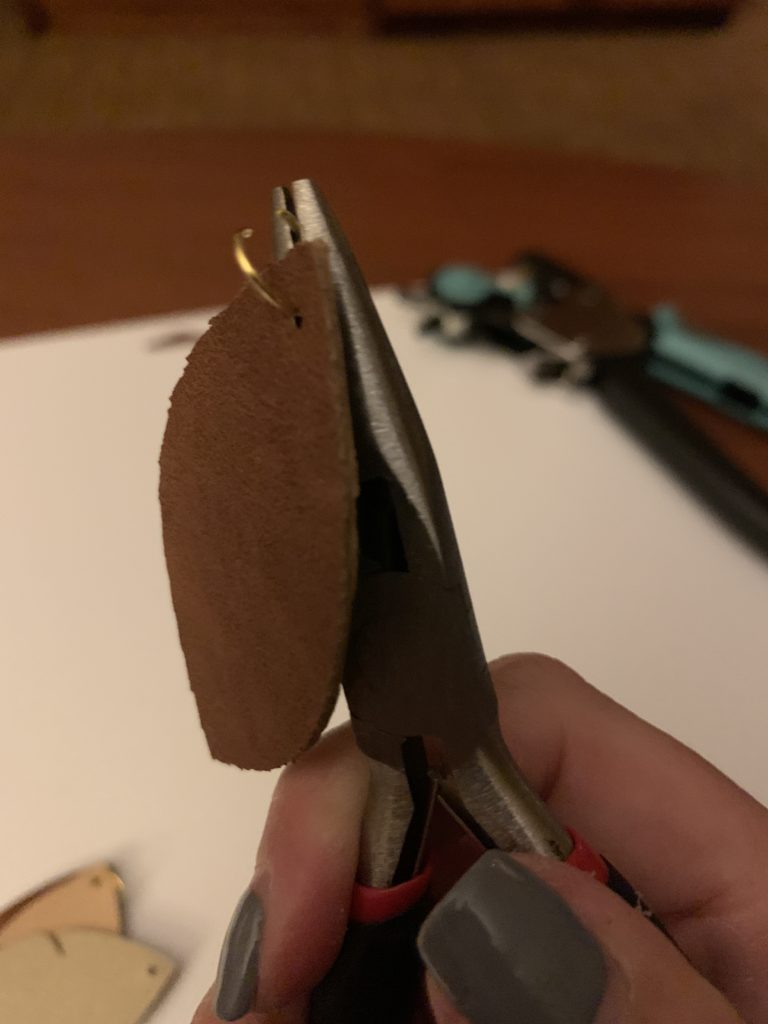 diy faux leather earrings