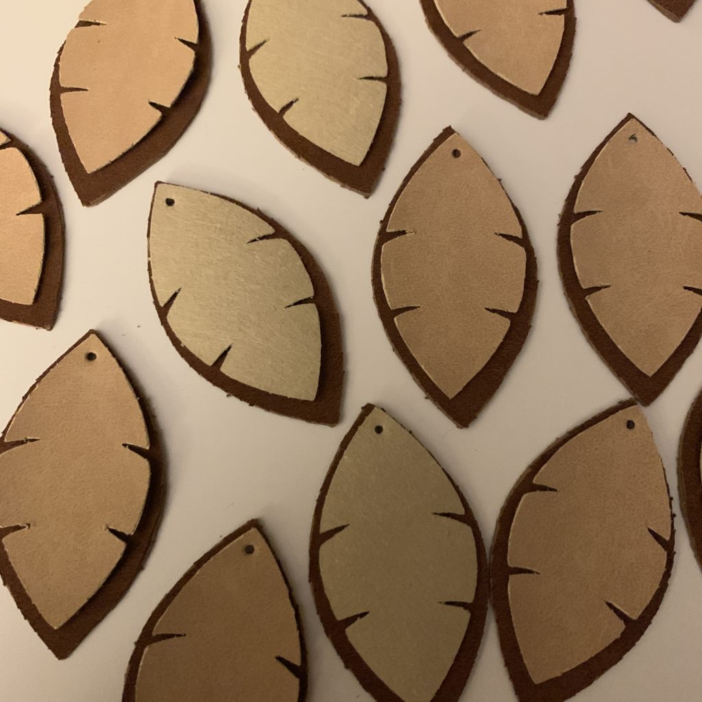 diy faux leather earrings