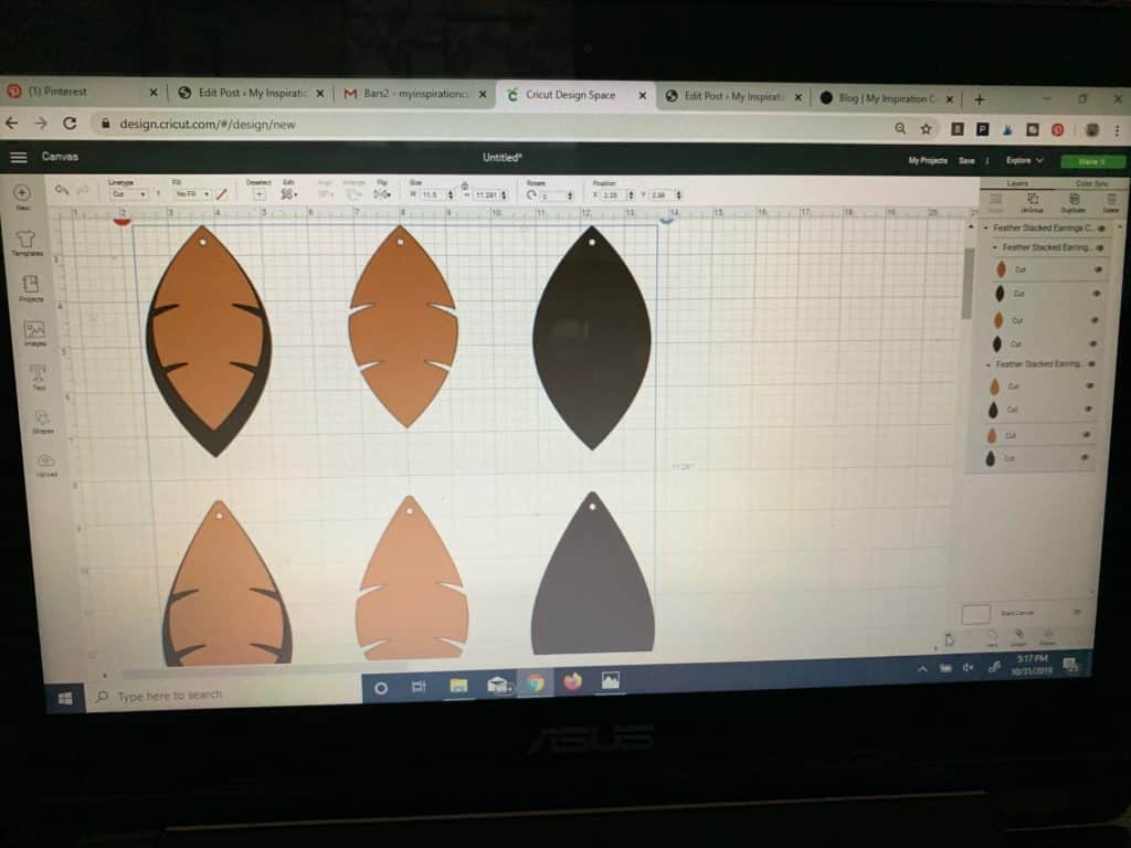 diy faux leather earrings