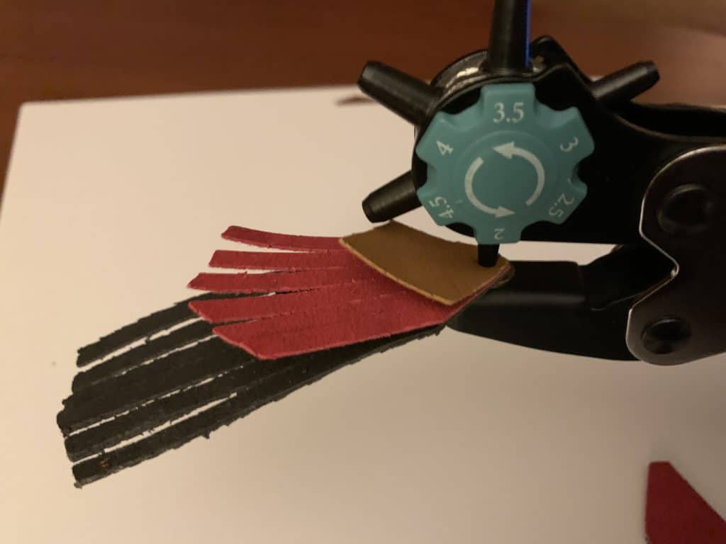 diy faux leather earrings with fringe