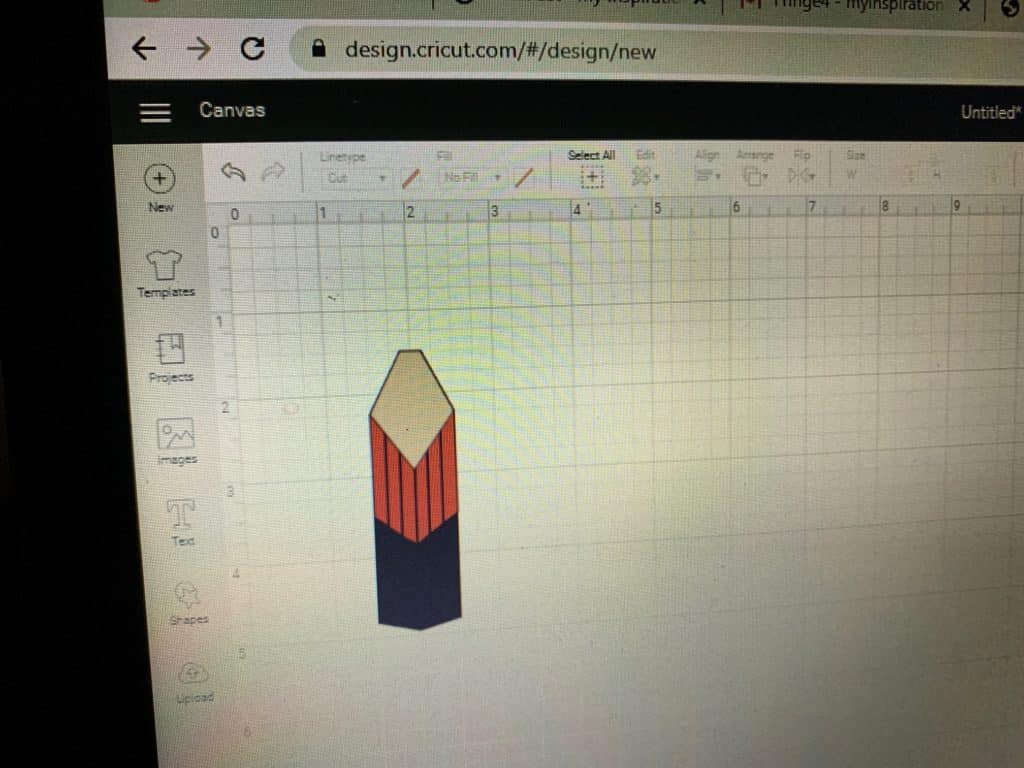 making diy faux leather earrings in Cricut design studio