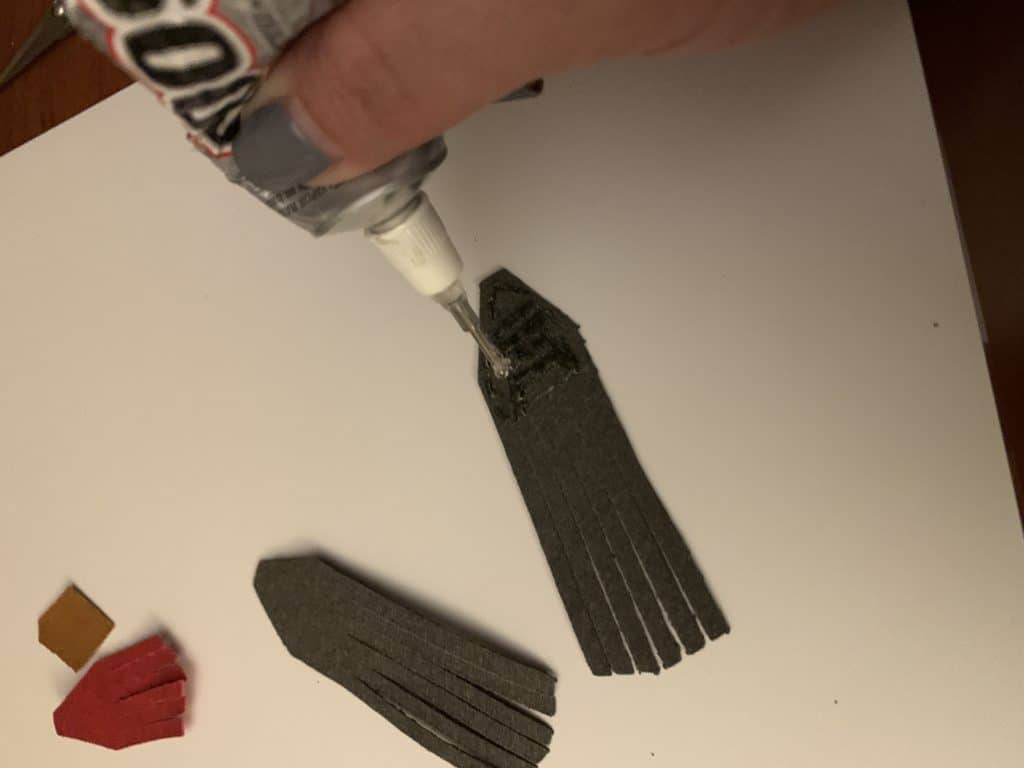 diy faux leather earrings with fringe