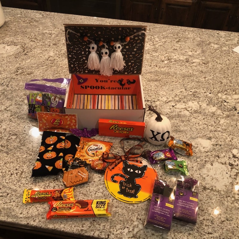 Halloween Care Package items